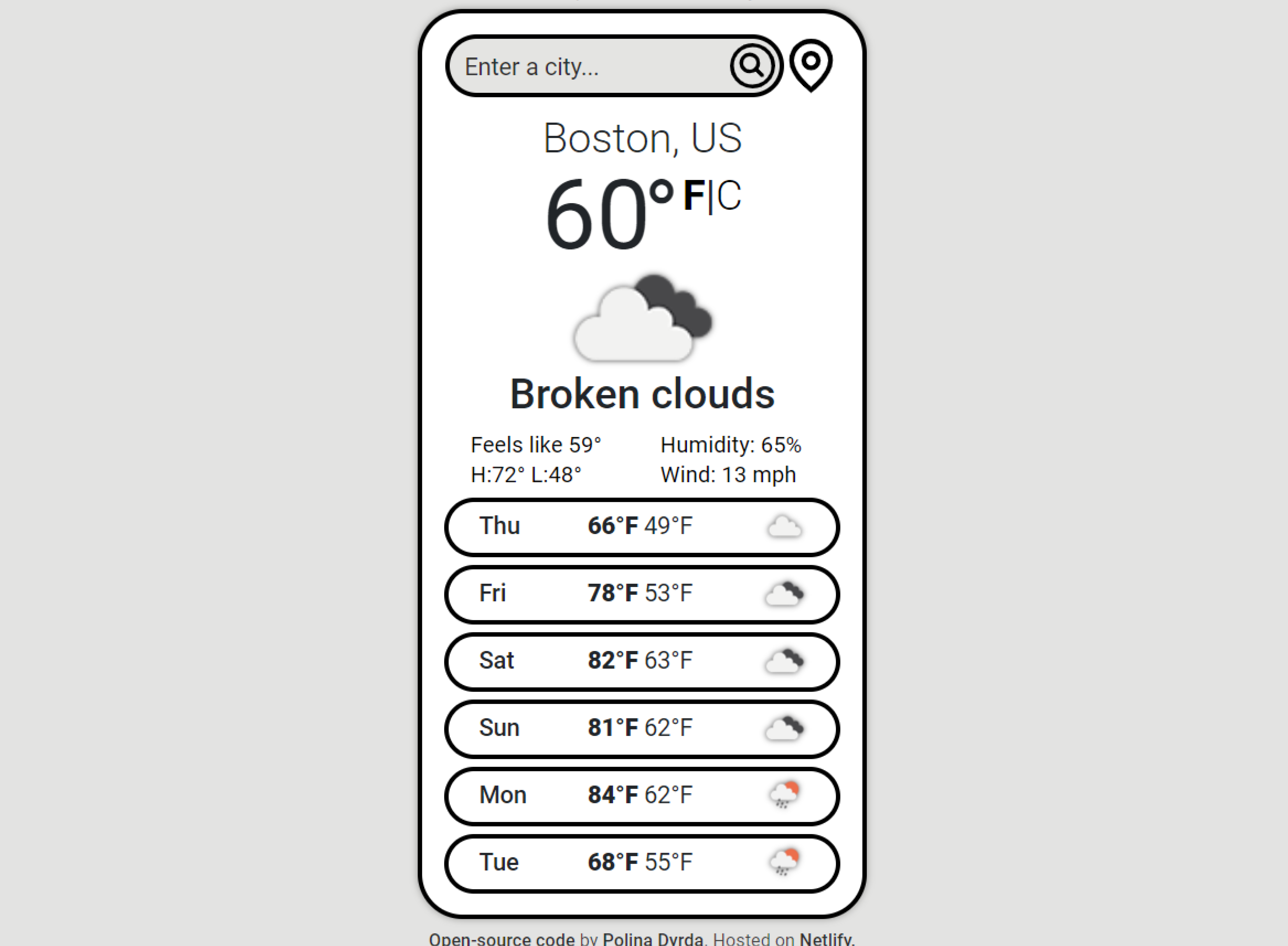 weather app